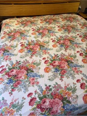 Ralph Lauren South Hampton Coastal Floral King Duvet Cover-Cotton 1990's